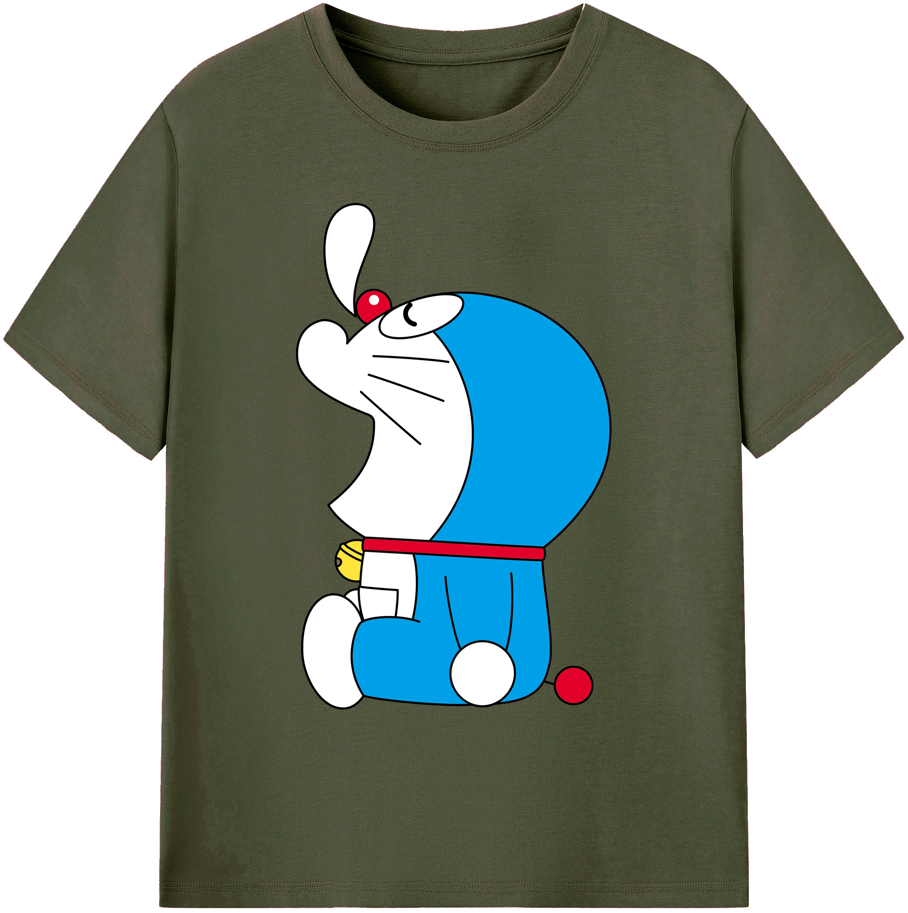 （画像用） ドラえもん Doraemon 綿100％ メンズ半袖Tシャツ｜肌触りやわらか＆通気性